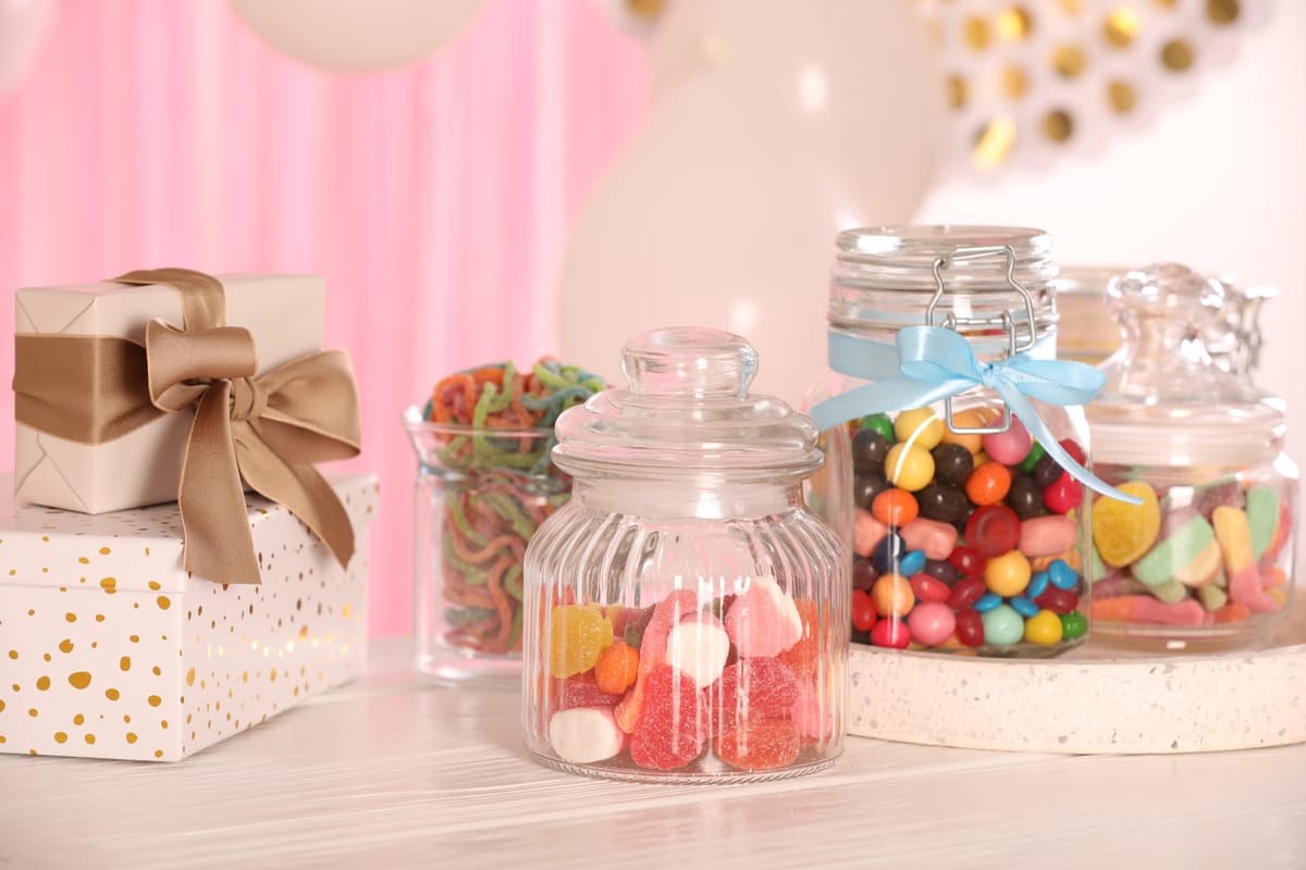 Hire candy cart — candy bar many different sweets and gift boxes on for parties and events in Johannesburg, Sandton and Randburg