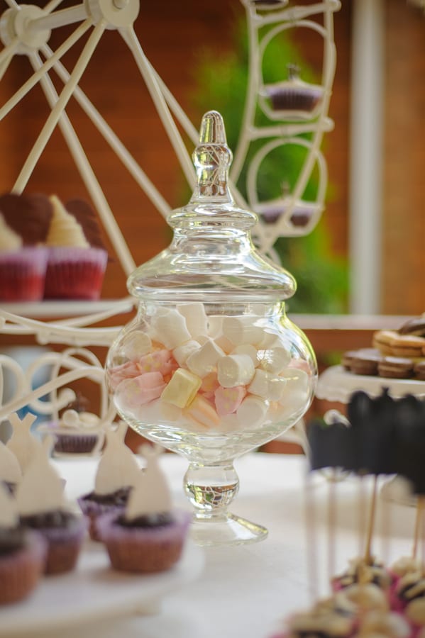 Hire candy cart — close up of tray with lot delicious diversity past for parties and events in Johannesburg, Sandton and Randburg